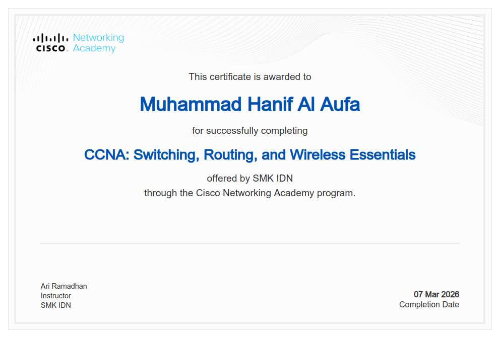CCNA Certificate